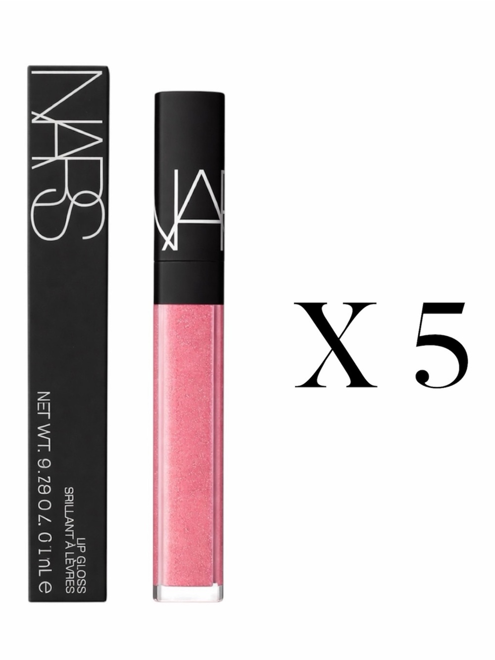 X5 NARS LIP GLOSS IN SUPER ORGASM - BNIB